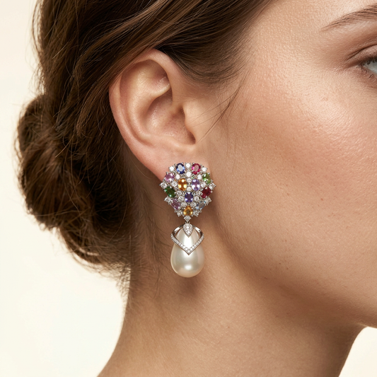 Elowen Crystal Drop Earrings