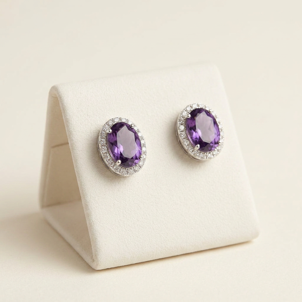 Amira Violet Earrings