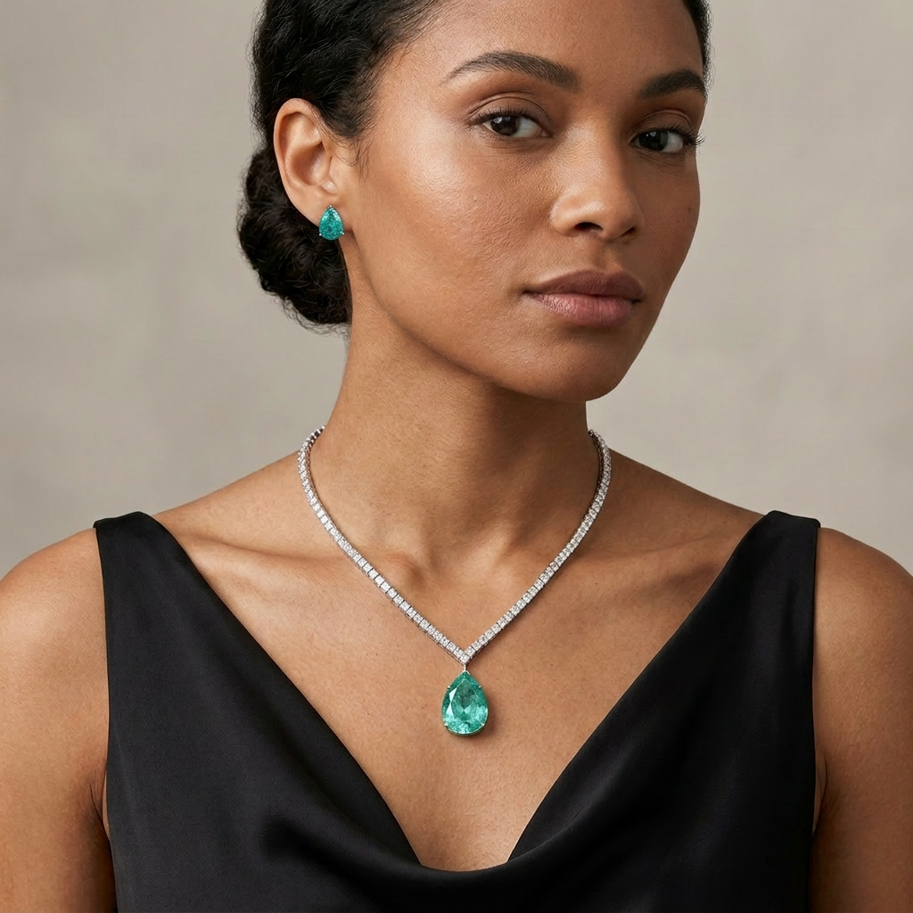 Ocean Teardrop Stud Earrings