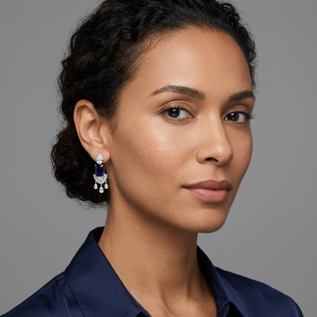 Sapphire Radiance Earrings
