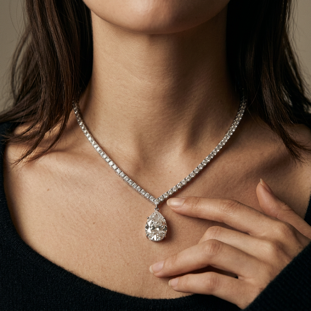Ivora Drop Crystal Necklace