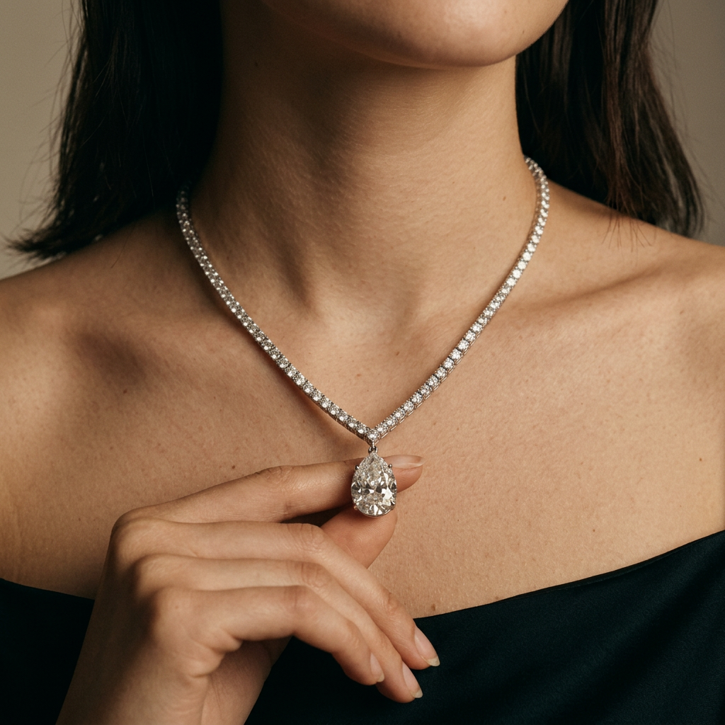 Ivora Drop Crystal Necklace