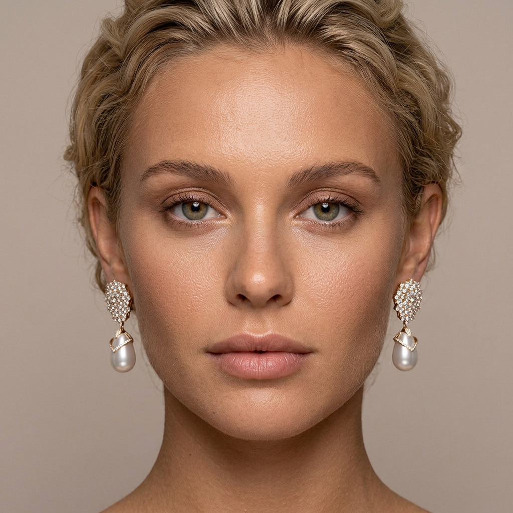 Elowen Crystal Pearl Drop Earrings