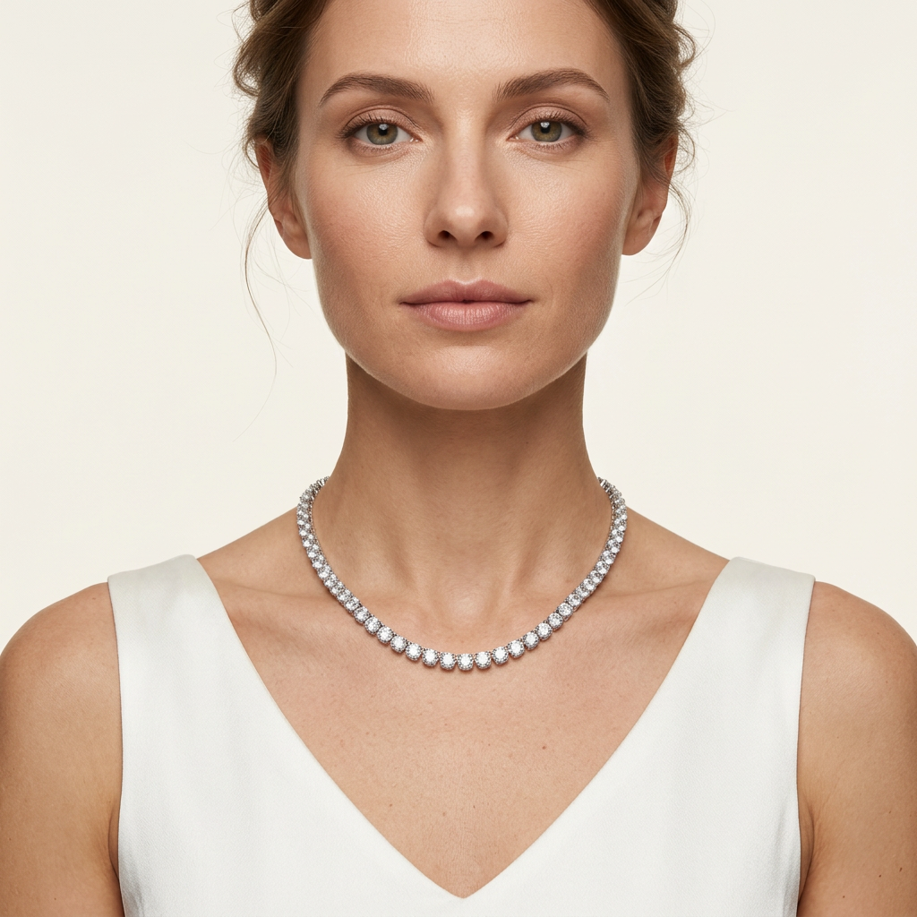 Eveline Tennis Necklace