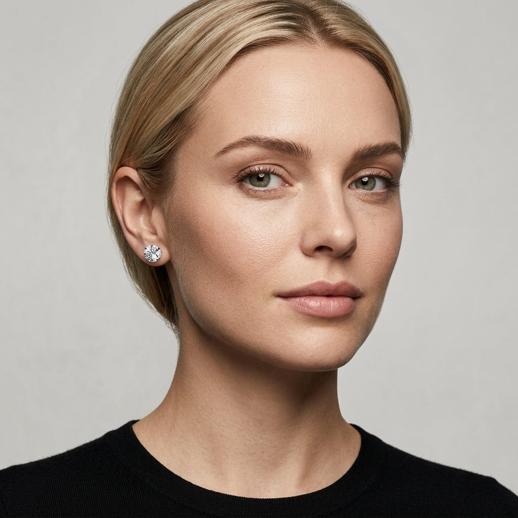 Crown Radiance Stud Earrings