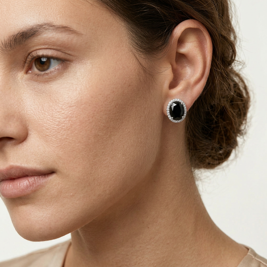 Amira Black Earrings