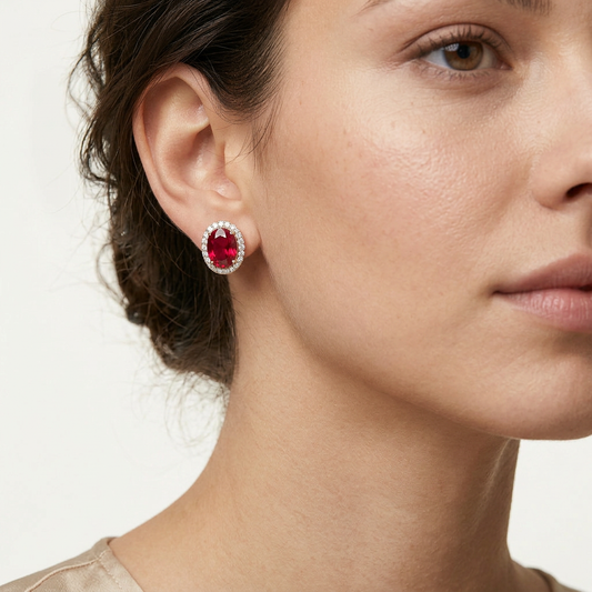 Amira Red Earrings