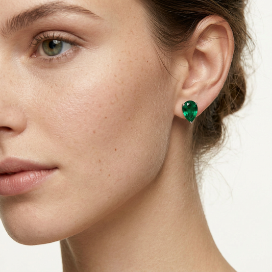 Lunara Emerald Earrings