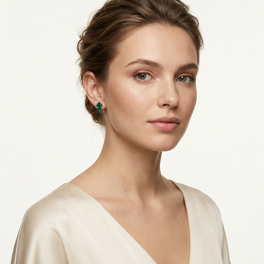 Lunara Emerald Earrings