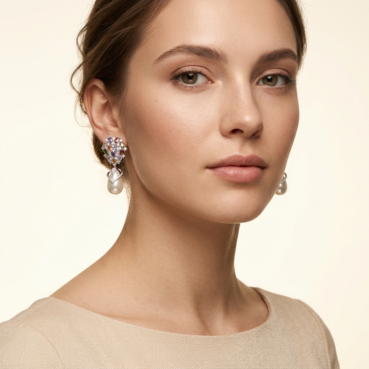 Elowen Crystal Drop Earrings