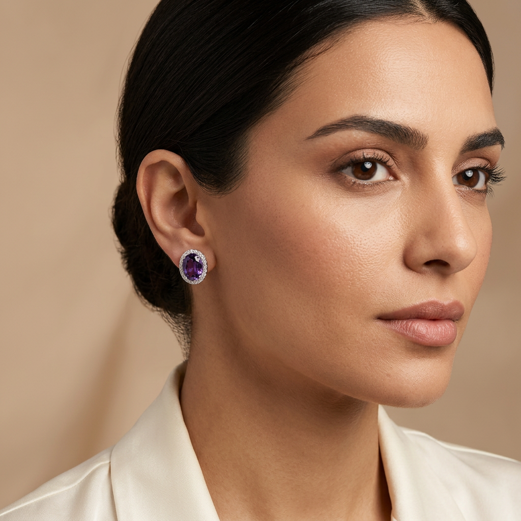 Amira Violet Earrings