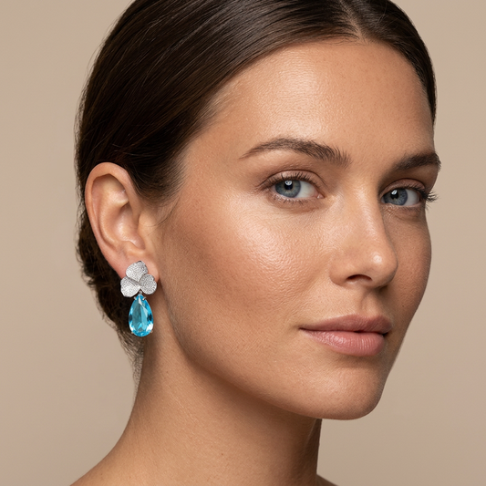 Vivienne Blue Drop Earrings