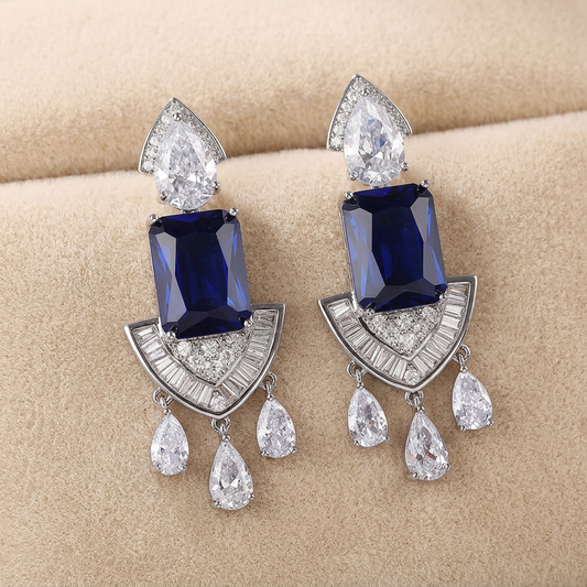 Sapphire Radiance Earrings
