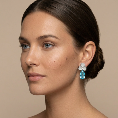 Vivienne Blue Drop Earrings