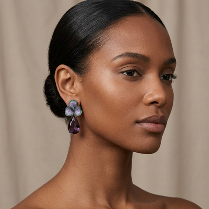 Vivienne Violet Drop Earrings