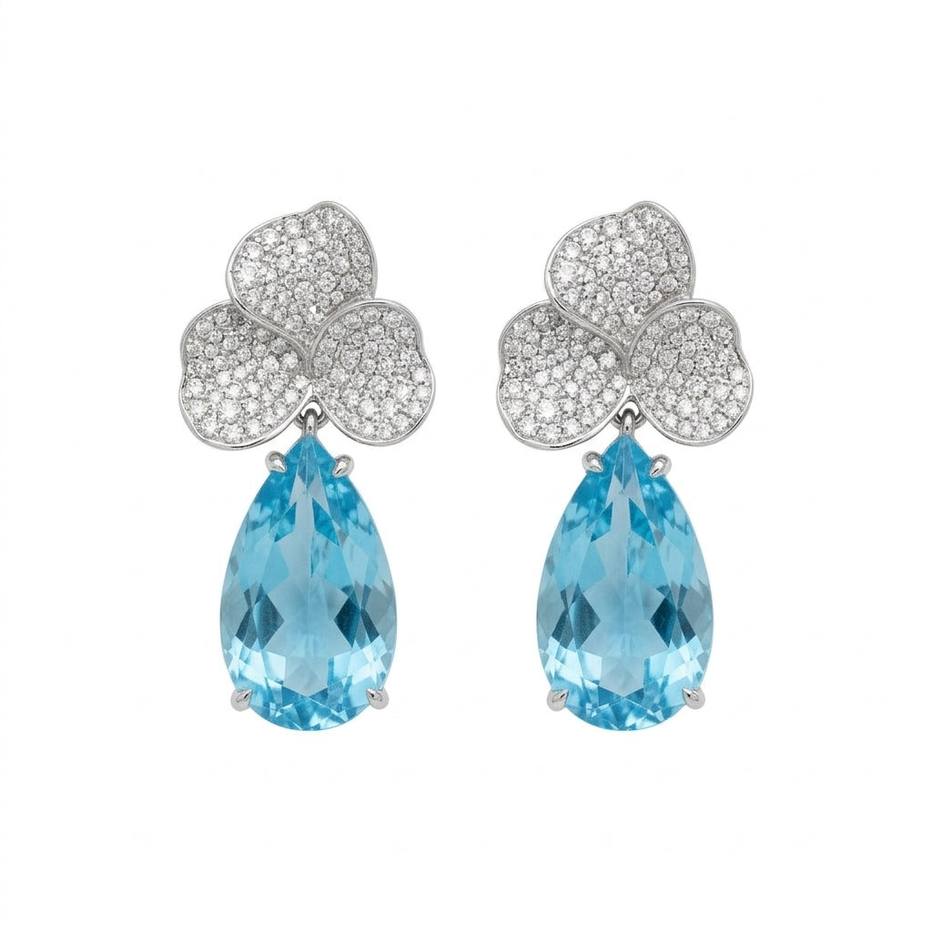 Vivienne Blue Drop Earrings