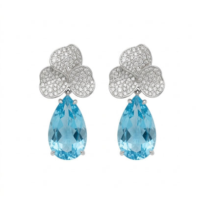 Vivienne Blue Drop Earrings