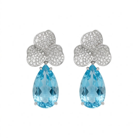 Vivienne Blue Drop Earrings