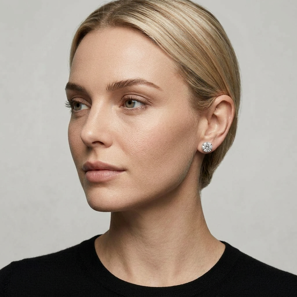 Crown Radiance Stud Earrings