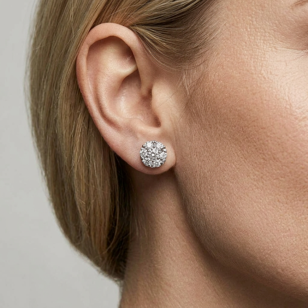Crown Radiance Stud Earrings