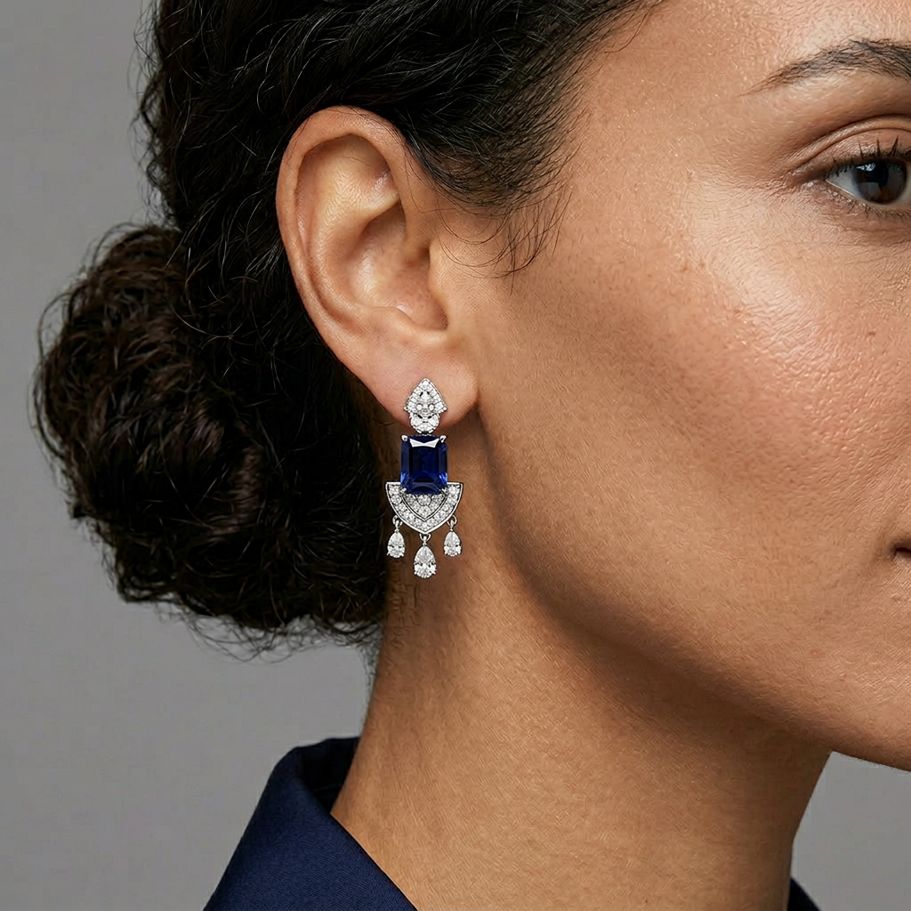 Sapphire Radiance Earrings