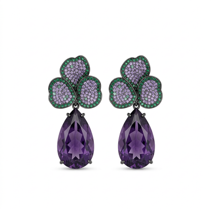 Vivienne Violet Drop Earrings