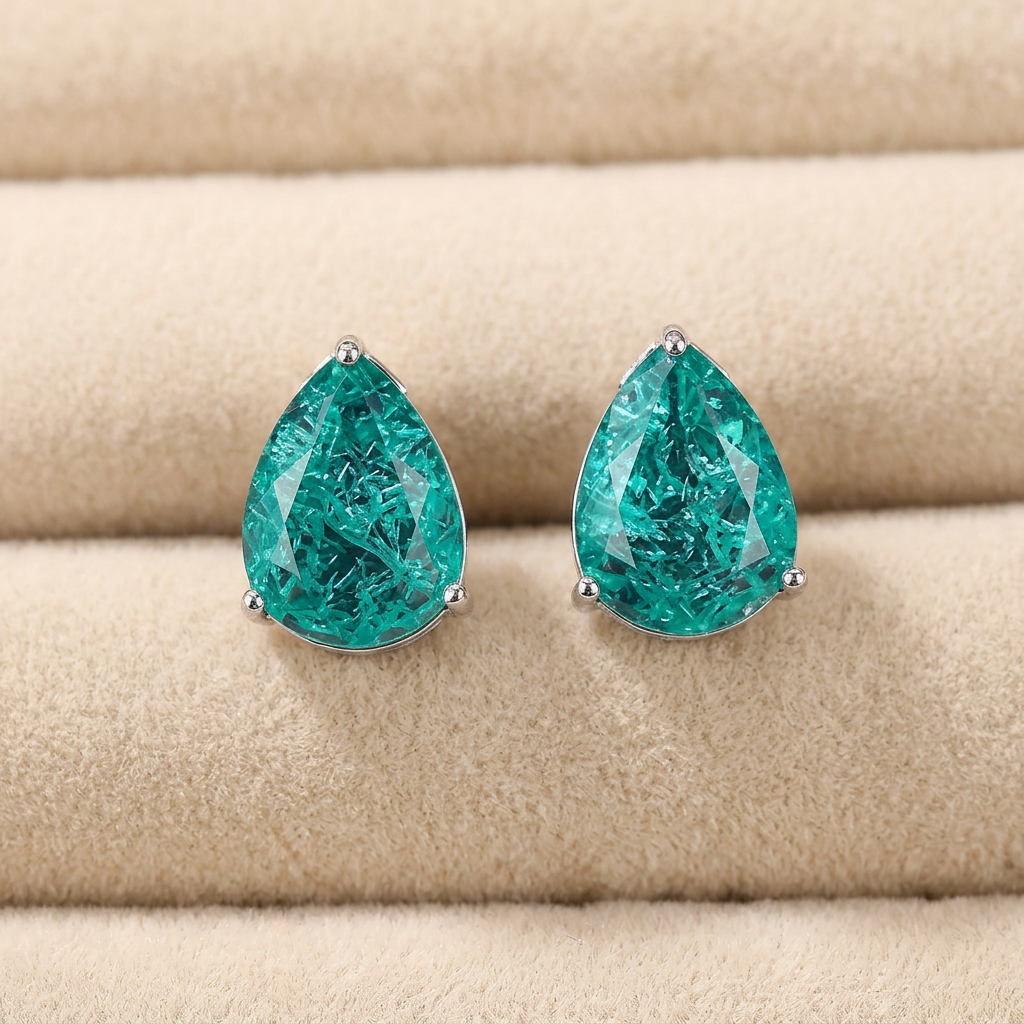 Ocean Teardrop Stud Earrings
