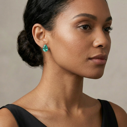 Ocean Teardrop Stud Earrings