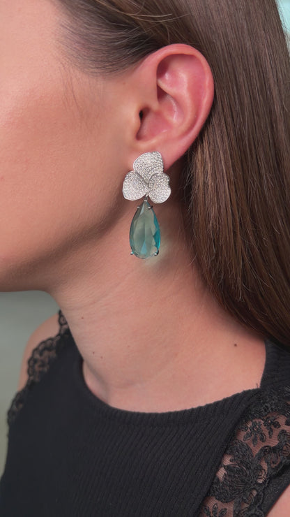 Vivienne Blue Drop Earrings