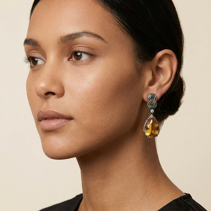 Aurelia Amber Drop Earrings